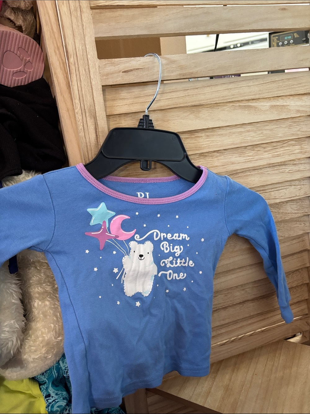 P. J Place Long-Sleeve 'Dream Big Little One' Sleep Top with Pink Trim 18-24M